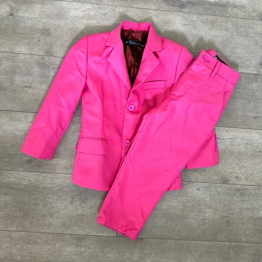 Boutique 3T Toddler Boy Formal Suit Jacket & Pants Set EUC - Picture 3 of 11